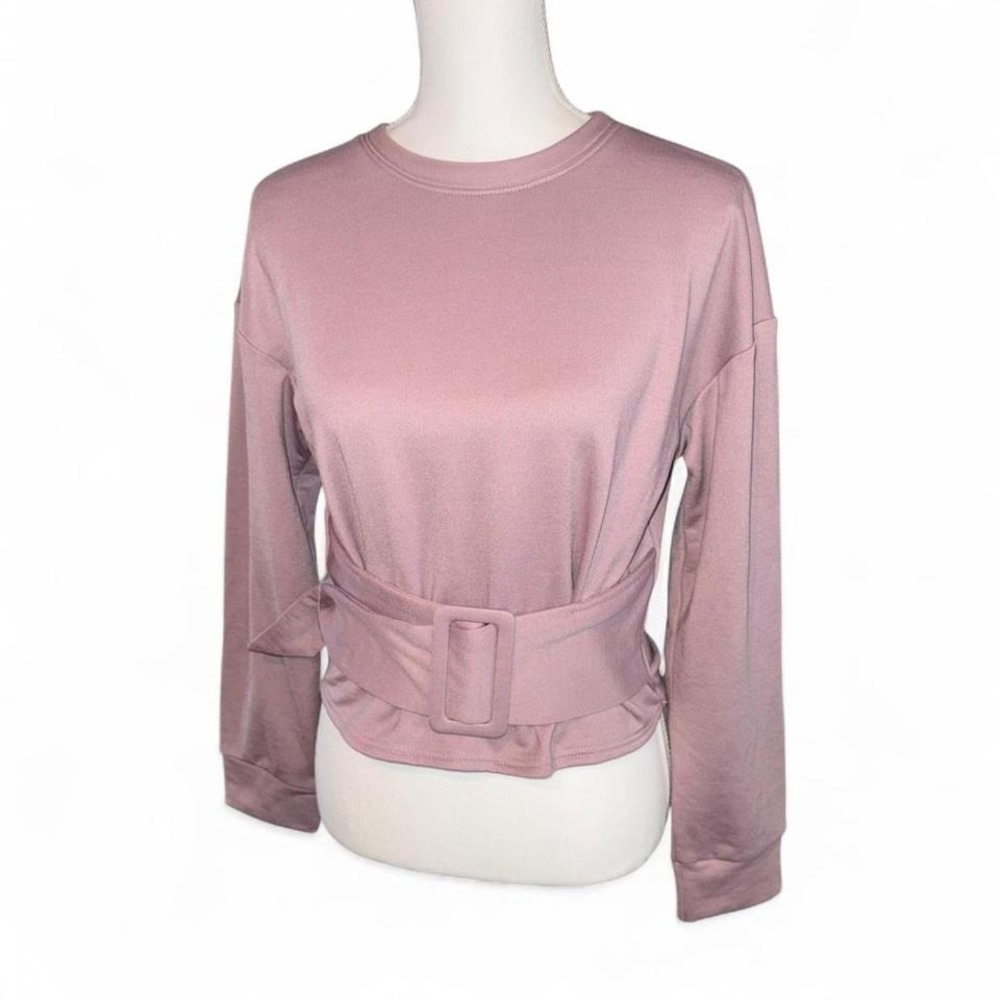 VALENTINES SWEET IN PINK BELTED SWEATSHIRT LADIES‎ SMALL NWT(PARTIAL)
